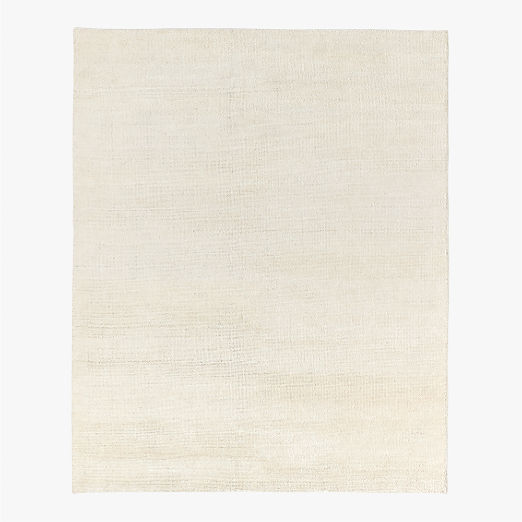 Adao Handwoven Warm White Linen Area Rug 8'X10'