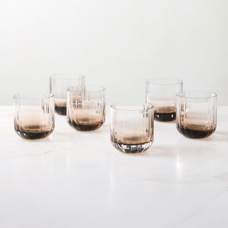 Adelaide Smoked Double Old-Fashioned Glasses Set of 6 - image 2 of 3
