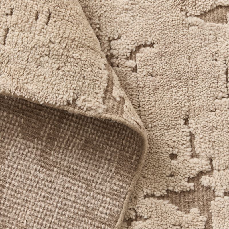 Adelle Hand-Knotted Light Brown Wool and Cotton Area Rug 6'x'9' - image 4 of 5