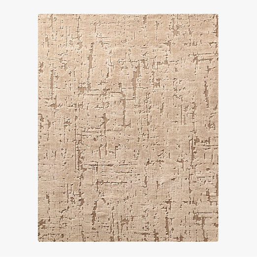 Adelle Hand-Knotted Light Brown Wool and Cotton Area Rug 8'x10'