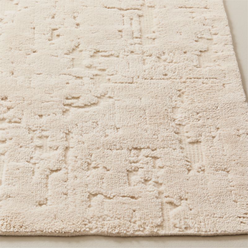 Adelle Hand-Knotted Warm White Wool and Cotton Area Rug 10'x14' - image 3 of 5