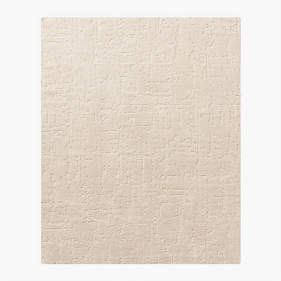 Adelle Hand-Knotted Warm White Wool and Cotton Area Rug 9'x12'
