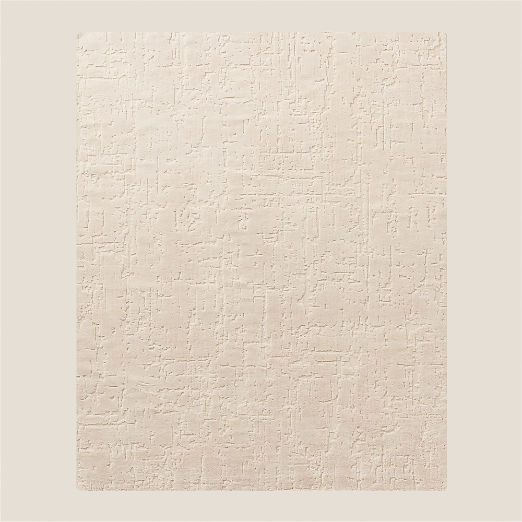Adelle Hand-Knotted Warm White Wool and Cotton Area Rug