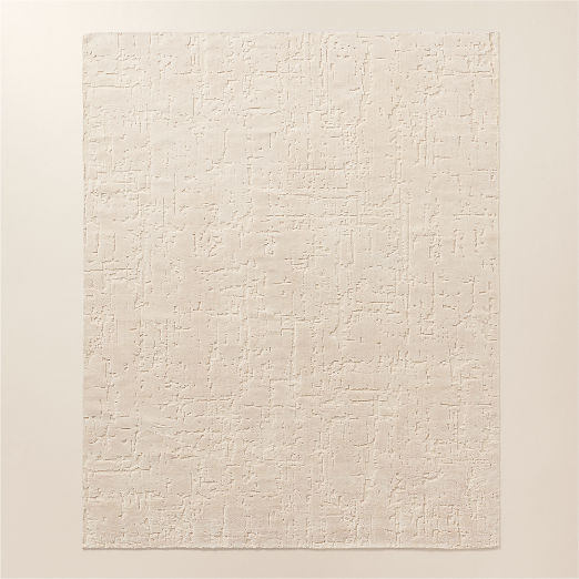 Adelle Hand-Knotted Warm White Wool and Cotton Area Rug