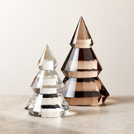 Adina Amber Crystal Christmas Tree Figures