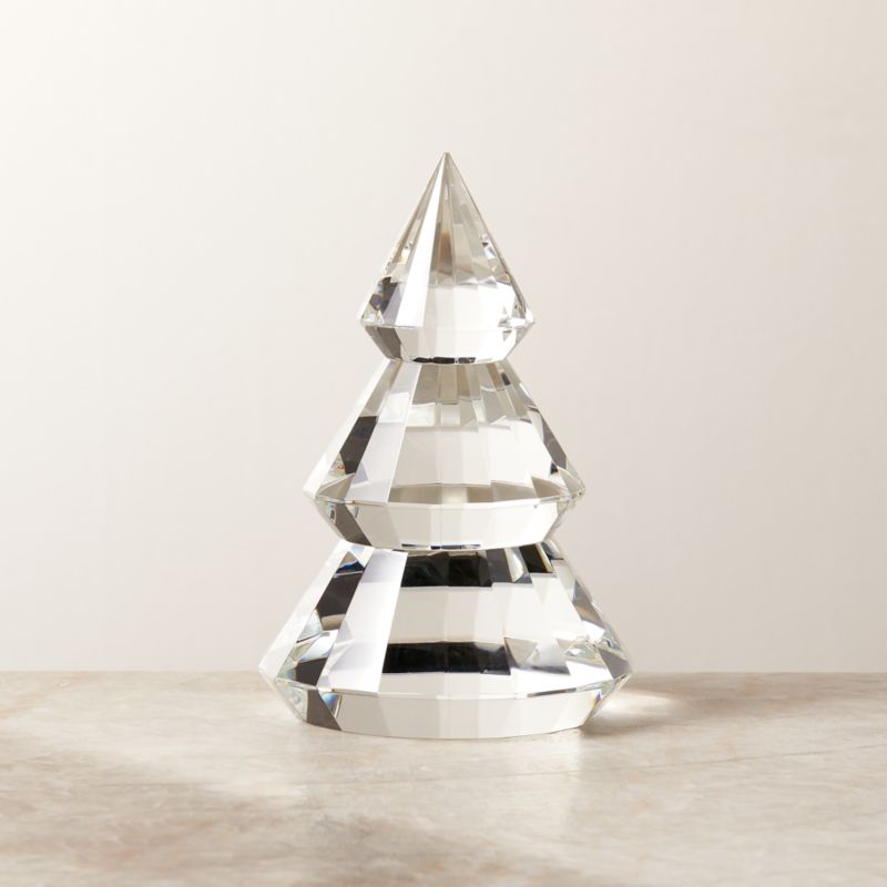 Adina Clear Crystal Christmas Tree Figure 5.75" - image 0 of 4