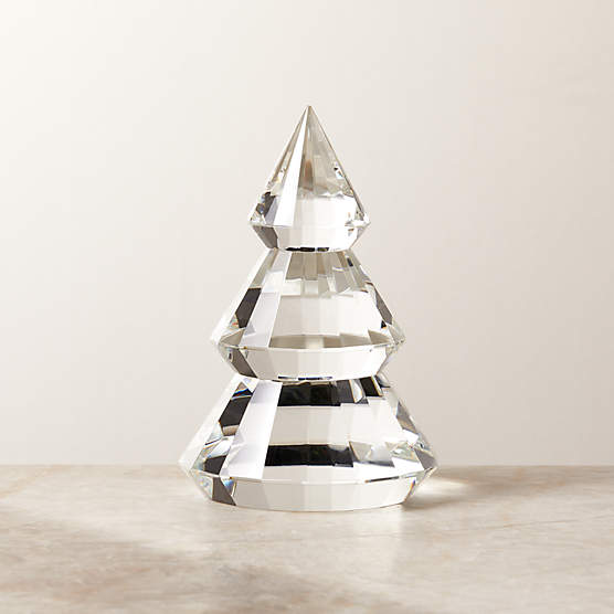 Adina Clear Crystal Christmas Tree Figure 5.75"