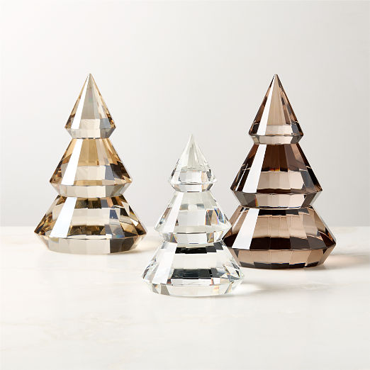 Adina Amber Crystal Christmas Tree Figures