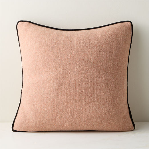 Adley Terracotta Red Merino Wool Throw Pillow 20"x20"