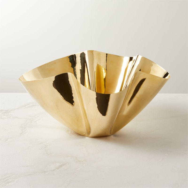 View Adorn Brass Abstract Bowl details