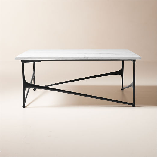 Aerolit White Marble Coffee Table by Bill Curry