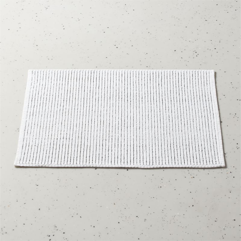 Aiden White and Black Cotton Bath Mat 24"x36" - image 1 of 3