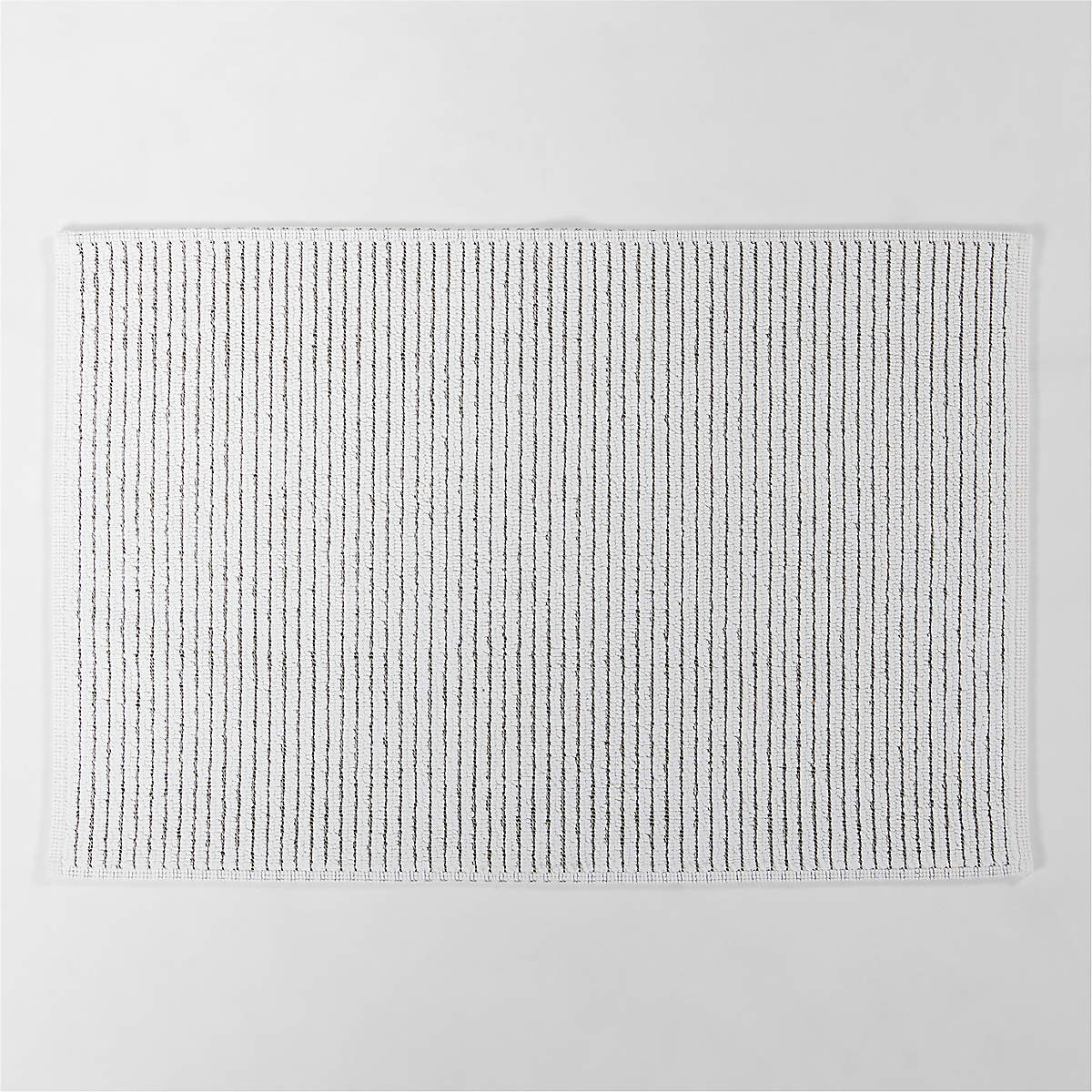 Aiden Modern White and Black Cotton Bath Mat 24"x36" + Reviews CB2