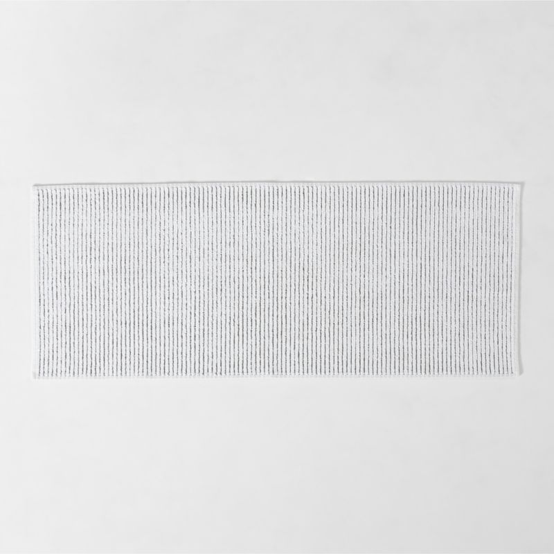 Aiden White and Black Cotton Bath Runner 24"x60" - image 0 of 3