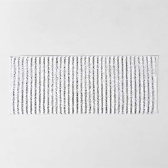 Chase Organic Cotton White Bath Runner Rug 24"x60" + Reviews CB2 Canada