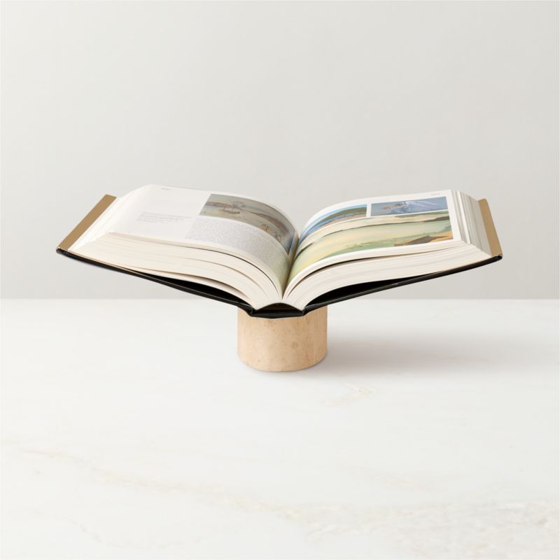 View Aimes Brass and Travertine Bookstand details