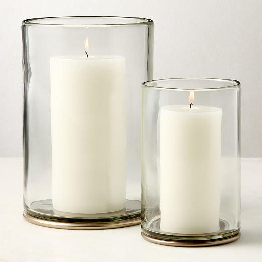 Ainsley Glass Outdoor Lanterns Set of 2