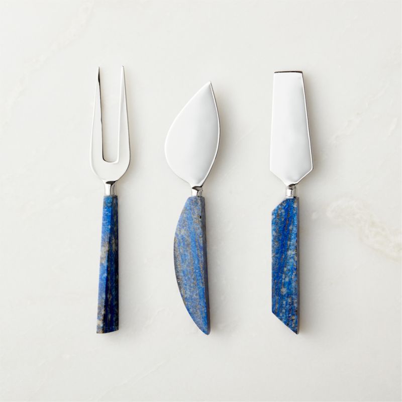 View Akila Lapis Cheese Knives Set of 3 details