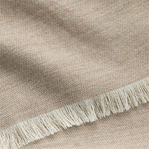 Alaina Light Taupe Alpaca Wool Reversible Throw Blanket 50"x70"