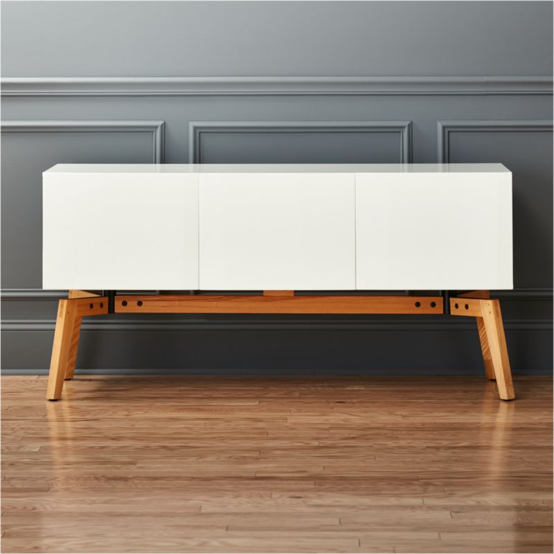 Alba Small White Credenza Reviews Cb2