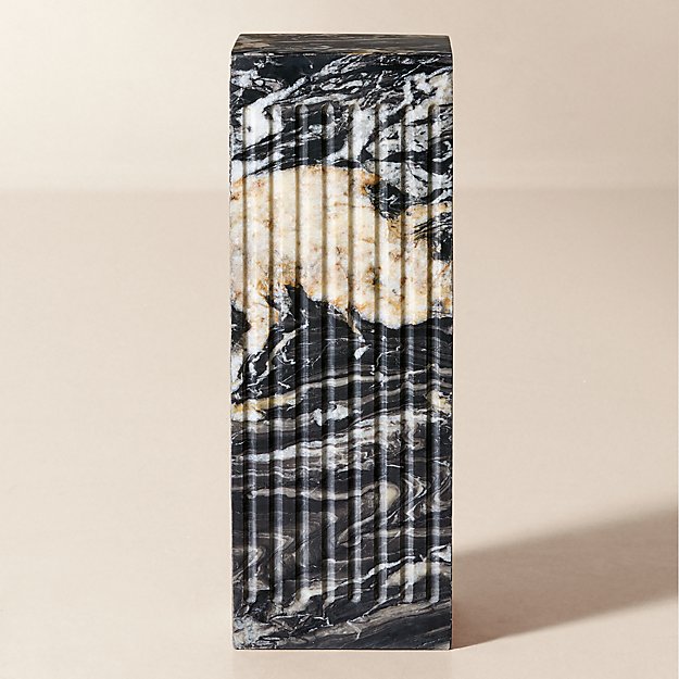 Albi Black Marble Side Table + Reviews | CB2