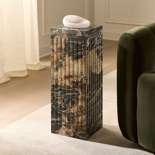 Anya White Swirled Resin Catchall Dish