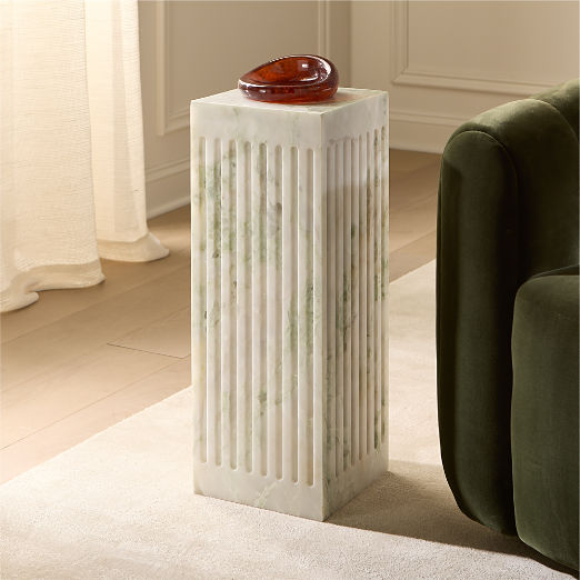 Albi White Marble Side Table