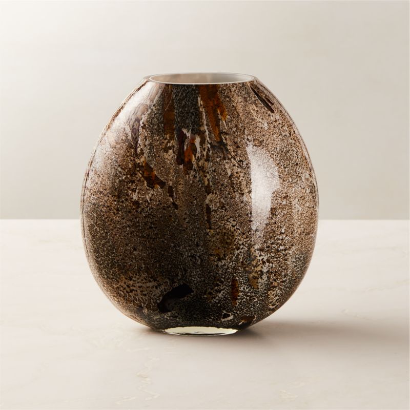 View Alborz Brown Glass Vase details