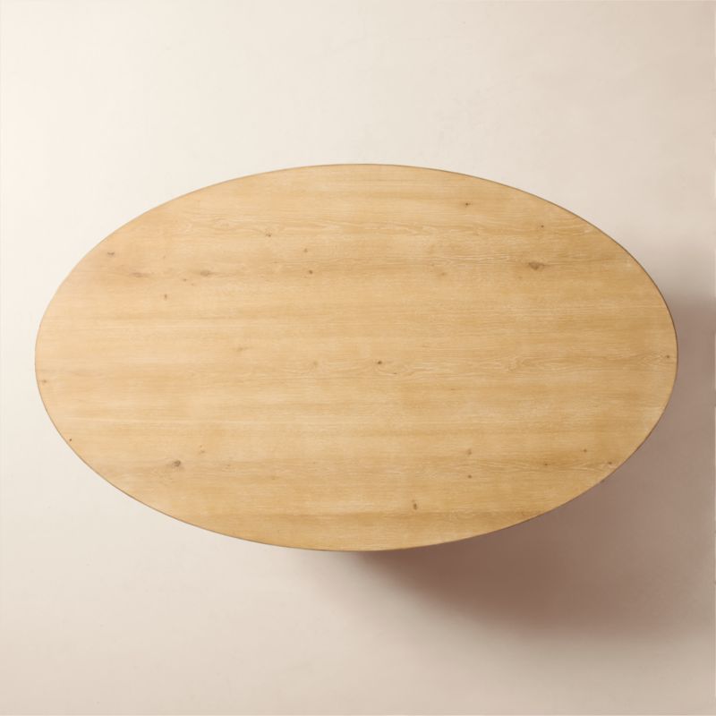 Albertine 72" Oval Oak and Unlacquered Brass Dining Table by goop - image 6 of 11