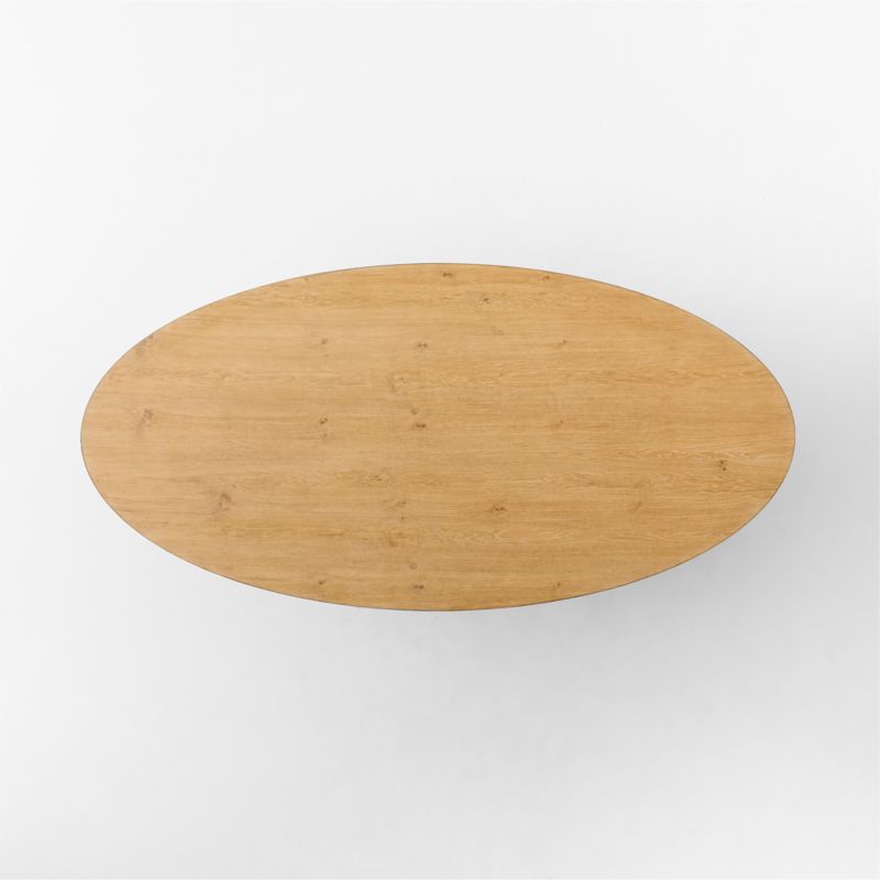 Albertine 110" Oval Oak Wood and Unlacquered Brass Dining Table by goop - image 11 of 11