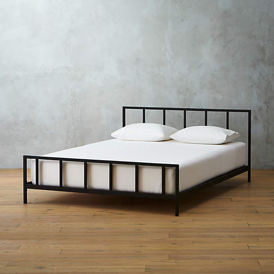 Miri Black and Rattan Queen Bed + Reviews CB2 Canada