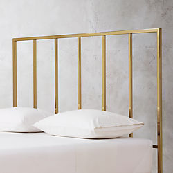 Modern Beds Bed Frames And Headboards Cb2 Alchemy Tall Bronze Headboard With Base Options