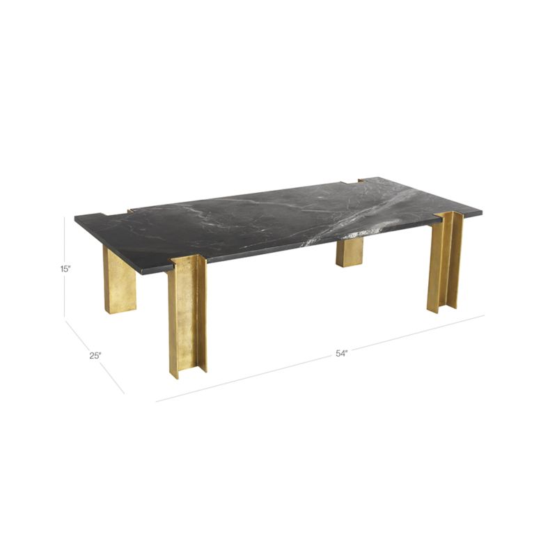 Alcide Rectangular Marble Coffee Table | CB2