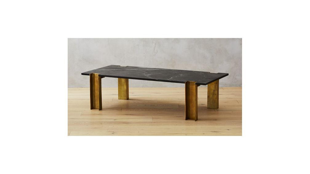 Alcide Rectangular Marble Coffee Table + Reviews | CB2