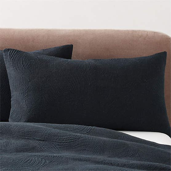 Alcina Organic Cotton Black King Pillow Shams Set of 2