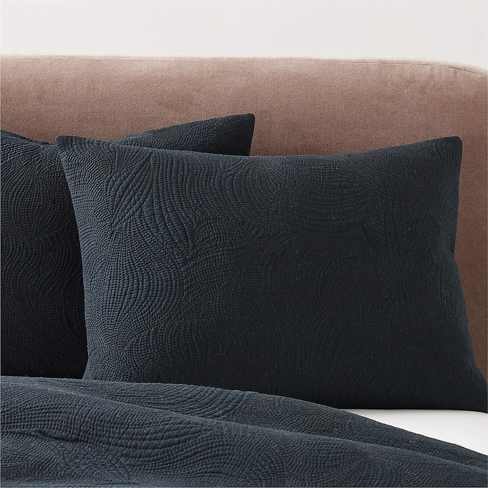 Black pillow shams store standard