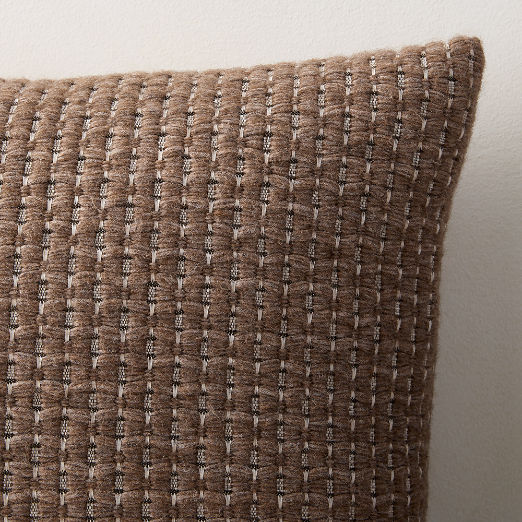 Alco Woven Brown Throw Pillow 23"x23"