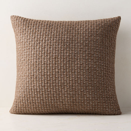 Alco Woven Brown Throw Pillow 23"x23"