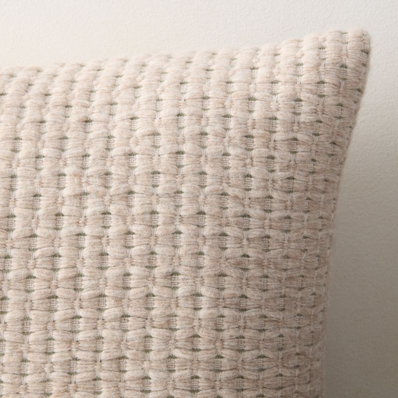 Alco Woven Taupe Throw Pillow With Down-Alternative Insert 23"x23" - image 1 of 3