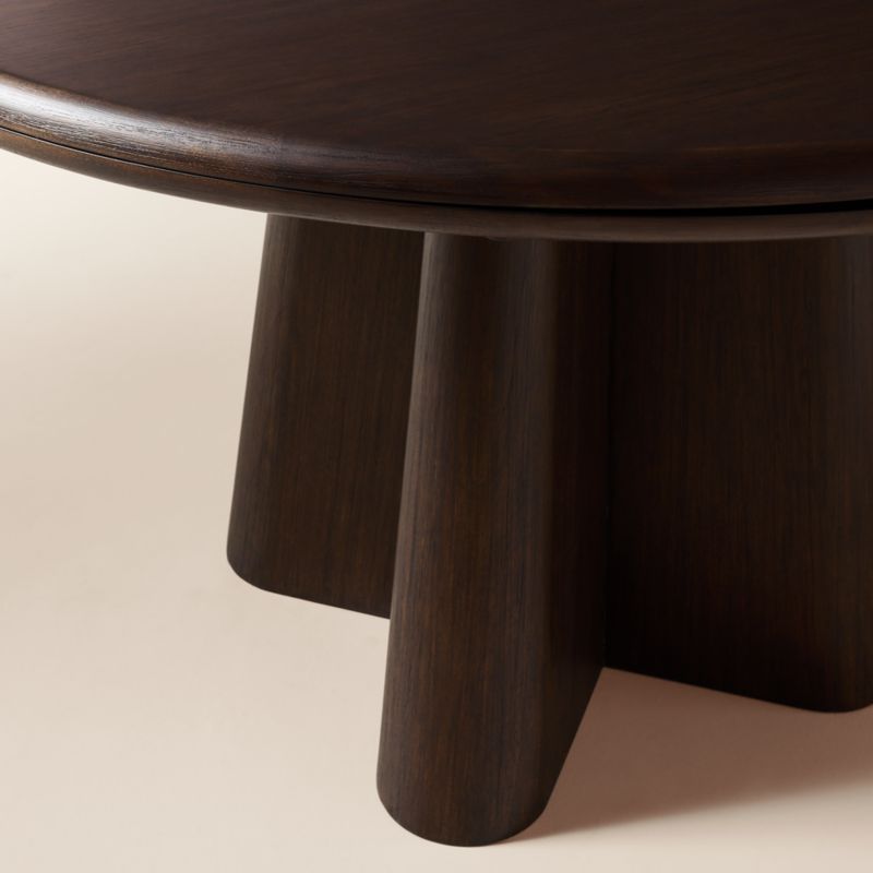 Alder 48-68" Round Mahogany Extendable Dining Table - image 5 of 11