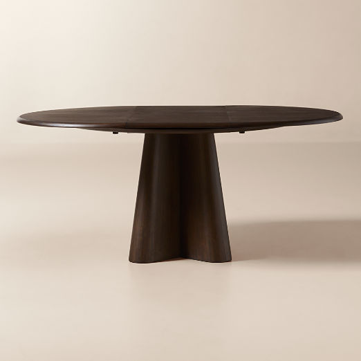 Alder 48-68" Round Mahogany Extendable Dining Table