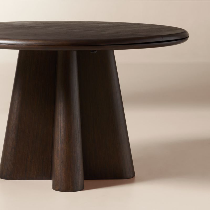 Alder 48-68" Round Mahogany Extendable Dining Table - image 4 of 11