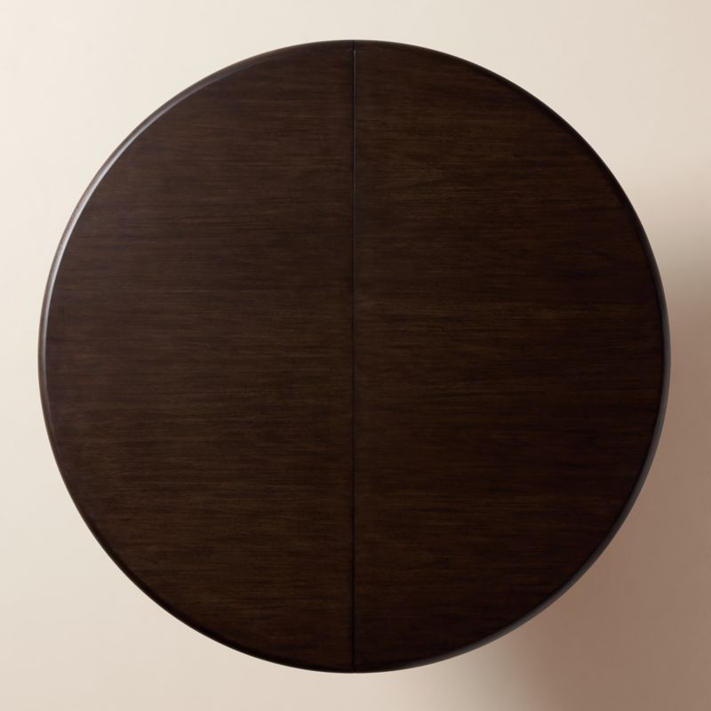 Alder 48-68" Round Mahogany Extendable Dining Table - image 7 of 11