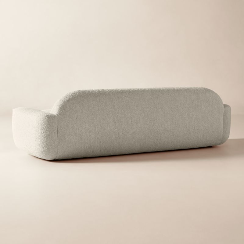 Aldine 103" Ivory Boucle Textured Sofa - image 4 of 9