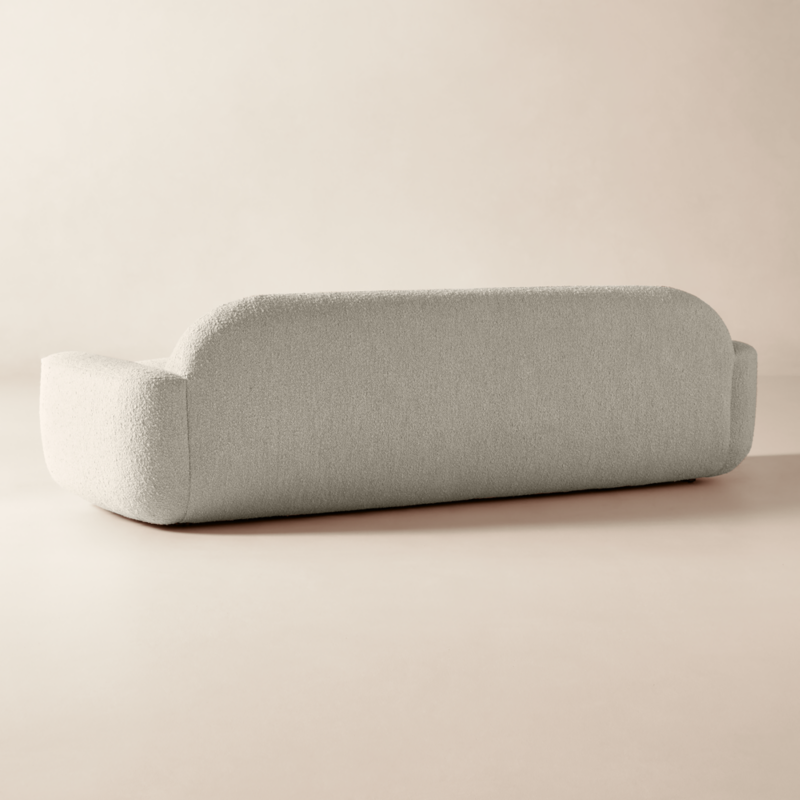 Aldine 103" Ivory Boucle Textured Sofa - image 4 of 9
