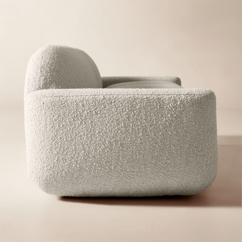 Aldine 103" Ivory Boucle Textured Sofa - image 3 of 9