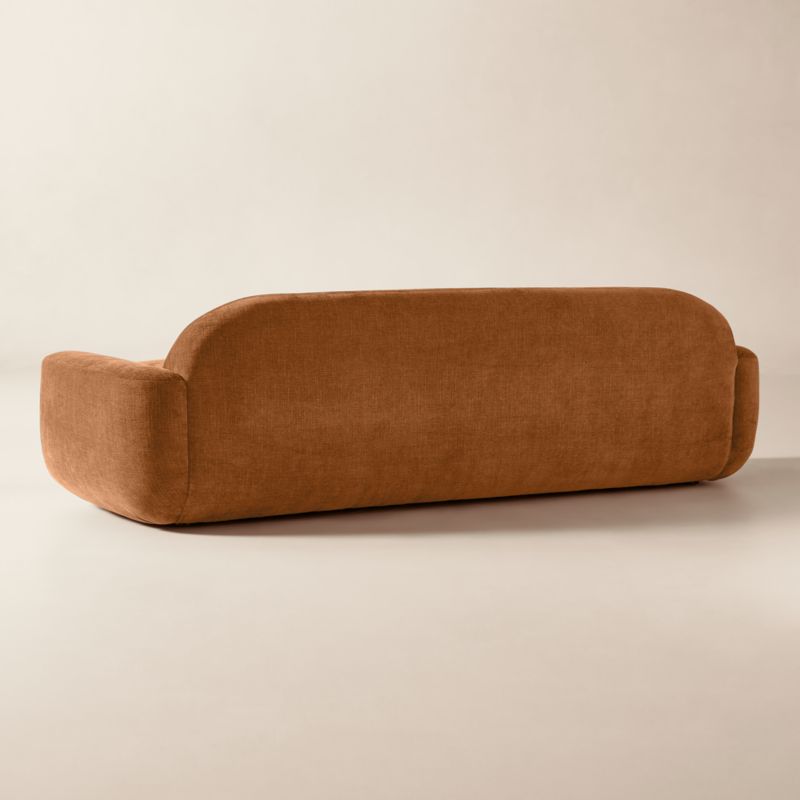 Aldine 103" Spice Brown Performance Chenille Sofa - image 4 of 11