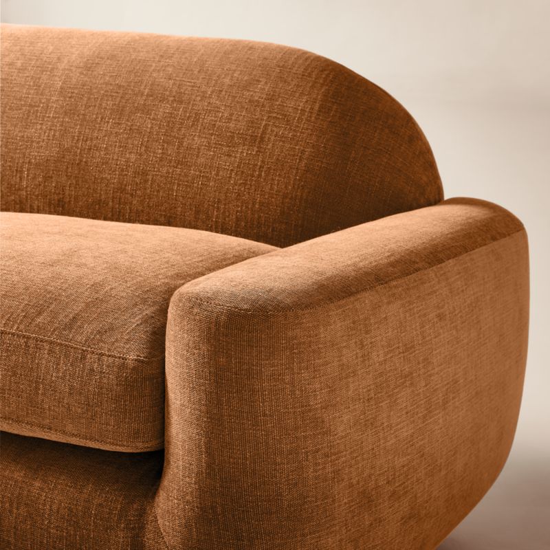 Aldine 103" Spice Brown Performance Chenille Sofa - image 6 of 11