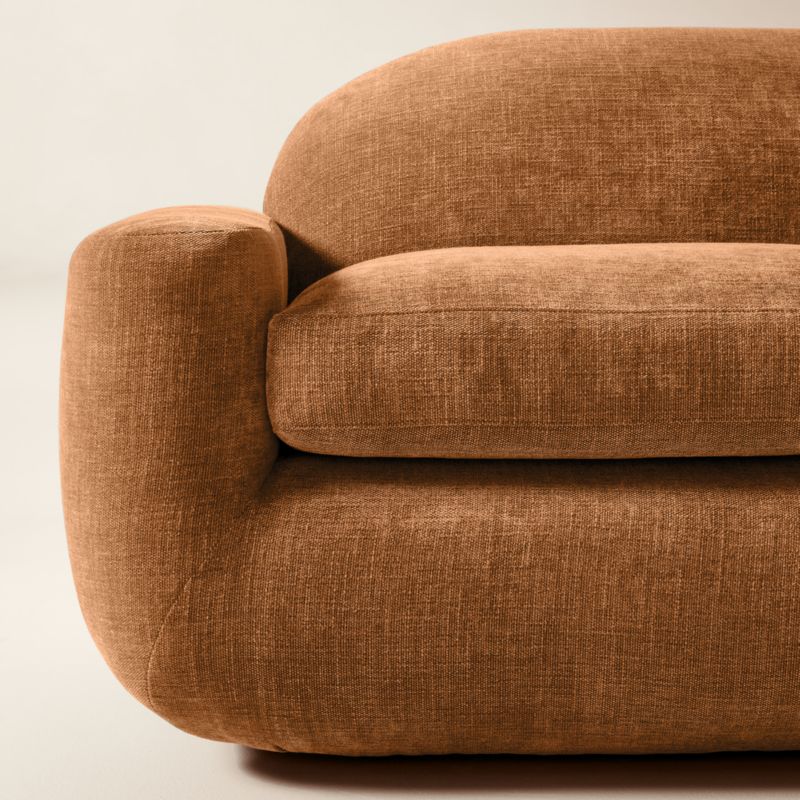 Aldine 103" Spice Brown Performance Chenille Sofa - image 5 of 11