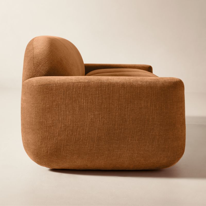 Aldine 103" Spice Brown Performance Chenille Sofa - image 3 of 11